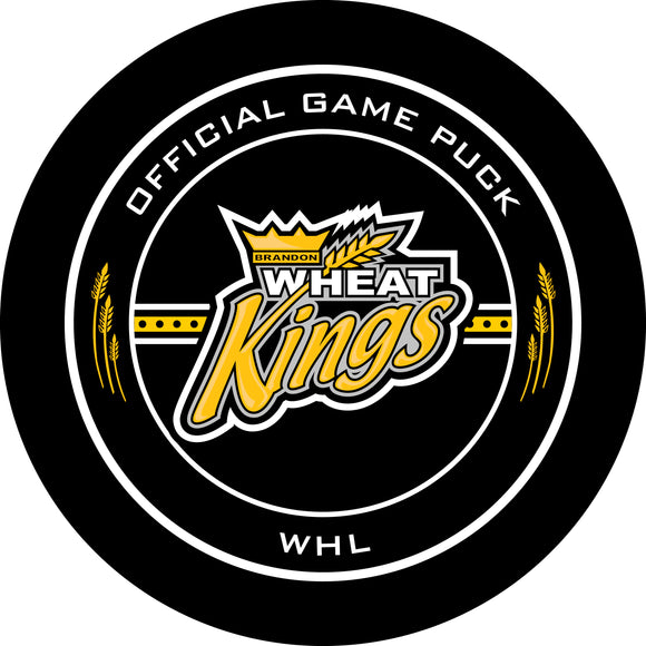 WHL Brandon Wheat Kings Official Game Puck (Season 2021-2022) - Brandon#3