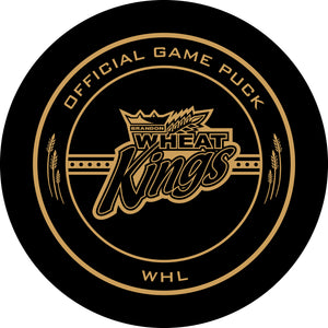 WHL Brandon Wheat Kings Official Game Puck (Season 2021-2022) - Brandon#4