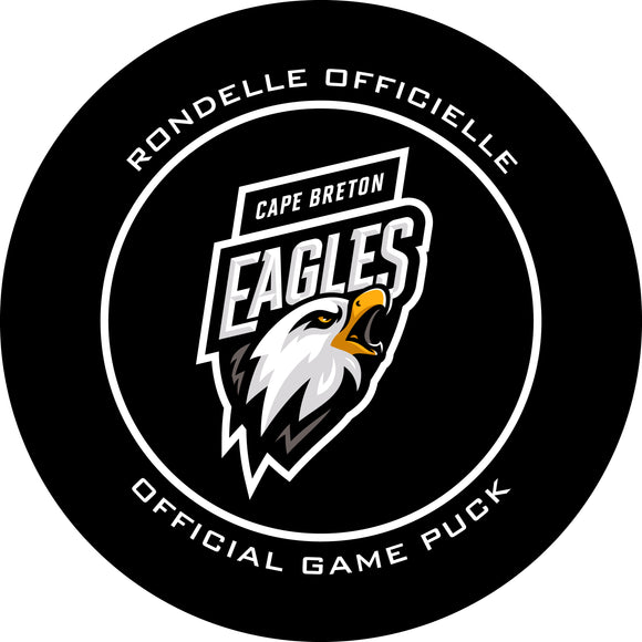 QMJHL Cape Breton Screaming Eagles Official Game Puck (Season 2020-2023) - Eagles#2