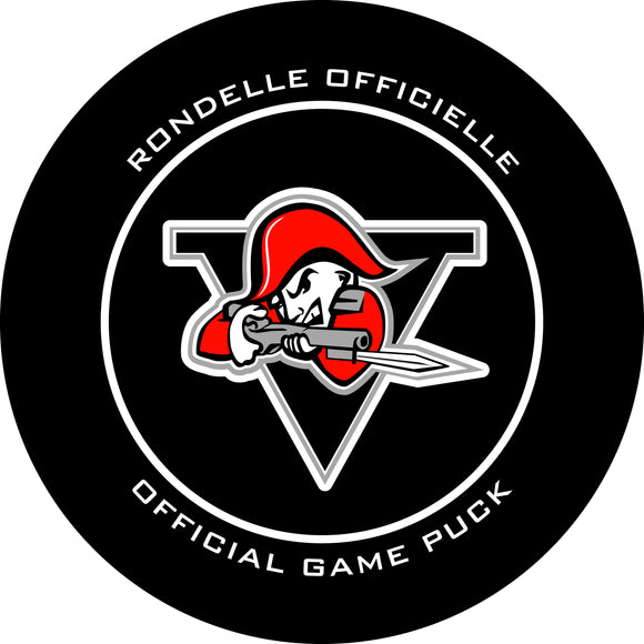 QMJHL Drummondville Voltigeurs Official Game Puck (Season 2022-2023) - Voltigeurs#9