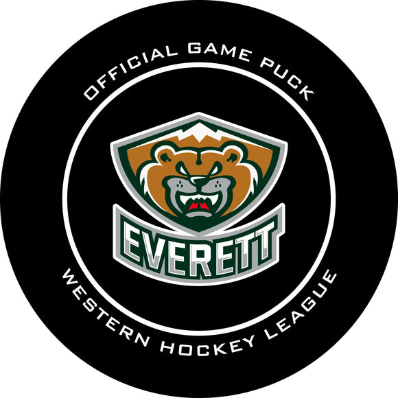 WHL Everett Silvertips Official Game Puck (Season 2020-2023) - Silvertips#6