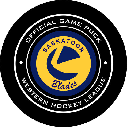 WHL Saskatoon Blades Official Game Puck (Season 2017-2018) - Saskatoon#3