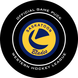 WHL Saskatoon Blades Official Game Puck (Season 2019-2020) - Saskatoon#4