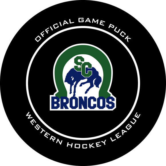 WHL Swift Current Broncos Official Game Puck (Season 2019-2020) - Broncos#3