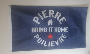 3 ft x 5 ft Pierre Poilievre Bring It Home Flag - Blue