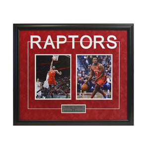 Kawhi Leonard & Kyle Lowry Dual Shot in Suede Framed Photo (27 by 35 Frame)