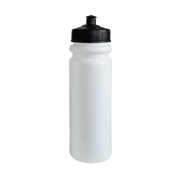 850ml White 'Tall Boy' Water Bottle (Pop Lid)