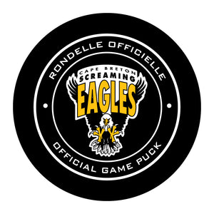 QMJHL Cape Breton Screaming Eagles Official Game Puck (Season 2017-2018) - Eagles#1