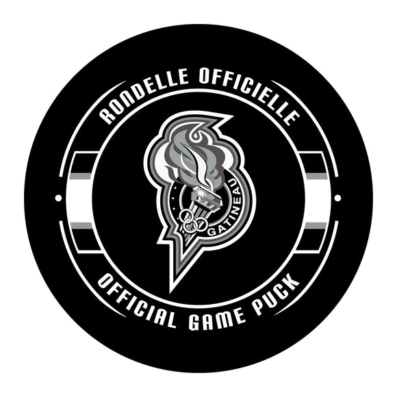 QMJHL Gatineau Olympiques Official Game Puck (Season 2015-2016) - Gatineau#3