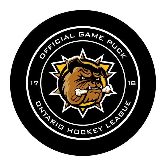 OHL Hamilton Bulldogs Official Game Puck (Season 2017-2018) - Bulldogs#1