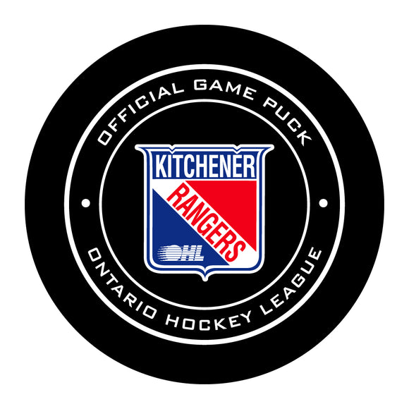OHL Kitchener Rangers Official Game Puck (Season 2015-2019) - Rangers#1