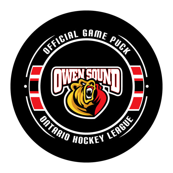 OHL Owen Sound Attack Official Game Puck (Season 2016-2017) - Attack#1