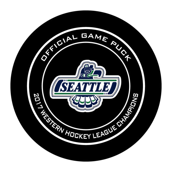 WHL Seattle Thunderbirds Official Game Puck (Season 2017-2018) - Thunderbirds#2