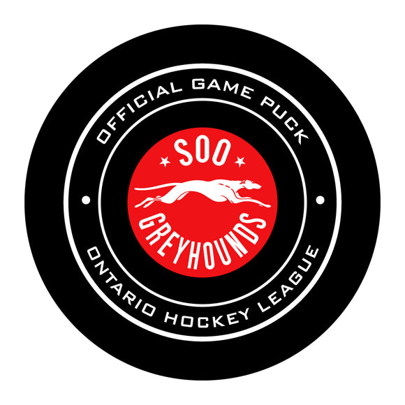 OHL SOO Greyhounds Official Game Puck (Season 2016-2017) - Soo#1