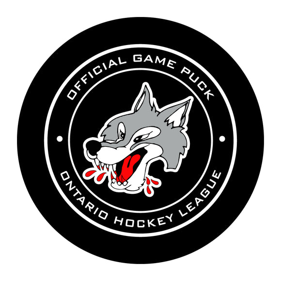 OHL Sudbury Wolves Official Game Puck (Season 2017-2019) - Wolves#2