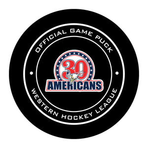 WHL Tri-City Americans Official Game Puck (Season 2017-2018) - Americans#2